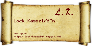 Lock Kasszián névjegykártya